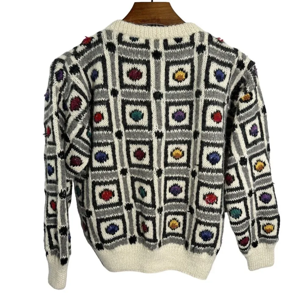 Hallet‎ San Francisco Womens Vintage Alpaca Wool Sweater Size Medium Handknit